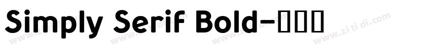 Simply Serif Bold字体转换